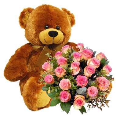 ositos de peluche con rosas
